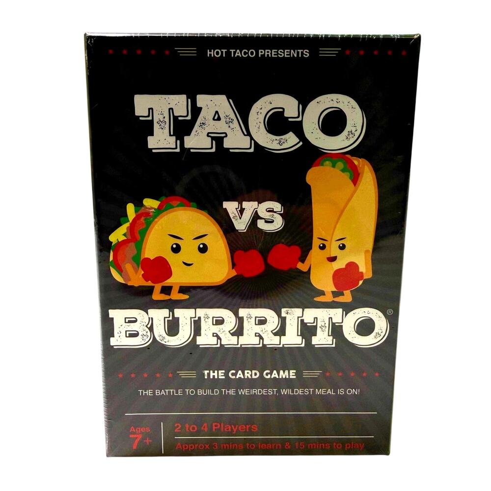 Taco VS Burrito The Card Game- 7+ Games- Brand New